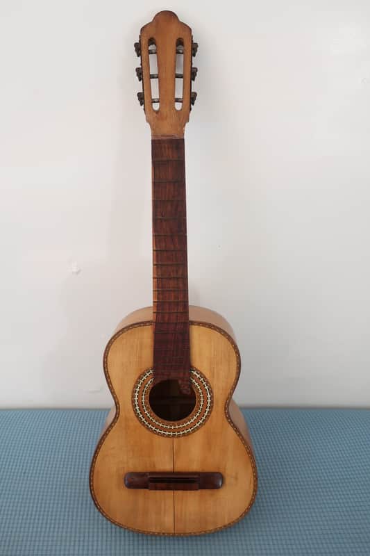 Project Vintage 1960s 3/4 Size Parlor Size Classical Guitar Mariachi Project Crack On Lower Bout Rarely Listed Mexico Mexican Mystery Maker image 1