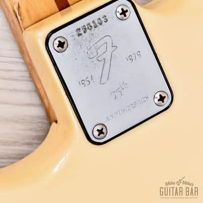 1980 Fender Stratocaster 25th Anniversary Model Vintage Guitar Pearl White w/ Case image 15