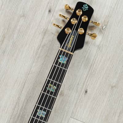 Spector Euro 5 CST Custom 5-String Bass, Ebony Fretboard, Natural Black Burst Gloss image 8
