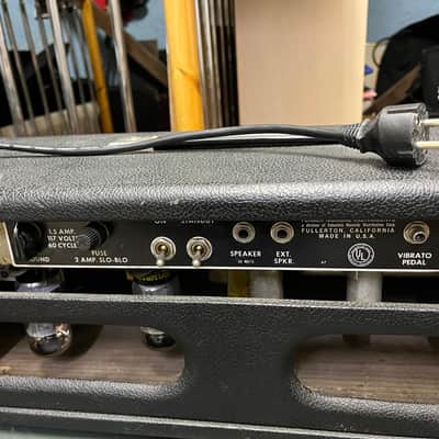 1966 Fender Bandmaster Blackface Head (European power supply cable) image 6