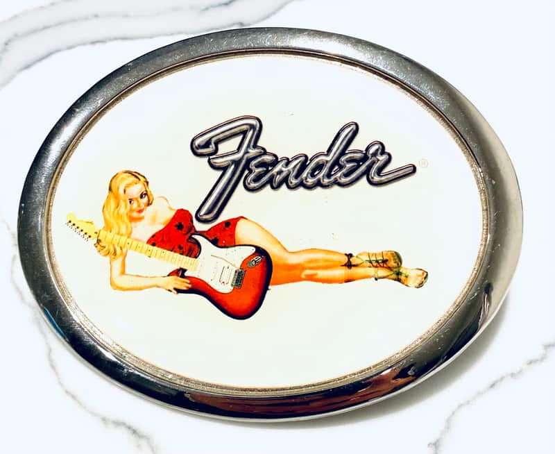 A Vintage Fender Guitar Belt Buckle "The Pin-Up Girl Series" 1998 image 1