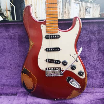 Custom Strat Candy Apple Red Rocker Relic Finish image 1