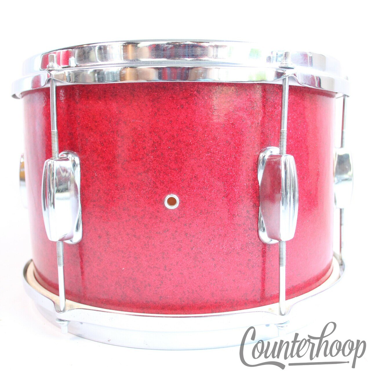 Pearl 12x8" Tom Drum Tempro Vintage 60s Red Sparkle Made In Japan 3Ply Shell* — main photograph