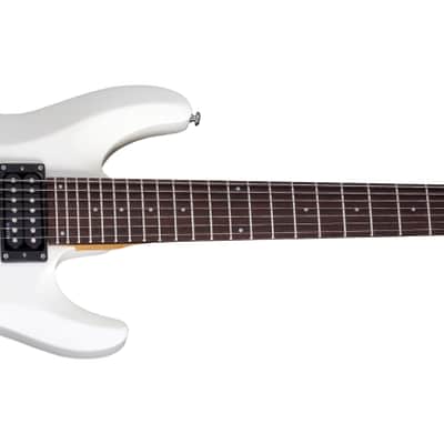 Schecter C-7 Deluxe Electric Guitar - Satin White (438) image 4