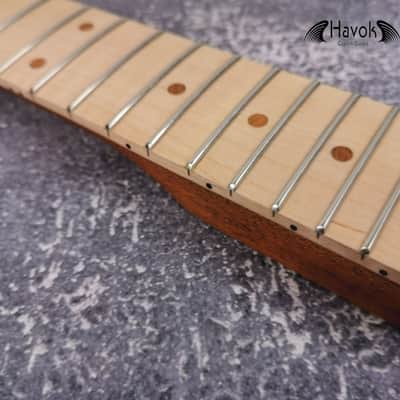 Mahogany Neck flame Maple Board Stainless Steel Jescar Frets image 8