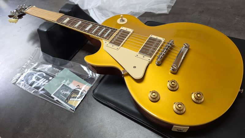 Epiphone Les Paul Standard 50s Metallic Gold Top Left Hand BRAND NEW LH Lefty Handed image 1