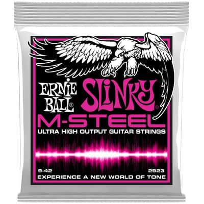 ERNIE BALL 2923 Slinky M-SteelSuper 09-42 Saiten für E-Gitarre image 1
