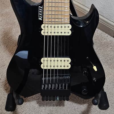 Kiesel Vader 8 27" Piezo maple thin neck thru SS vintage frets image 1