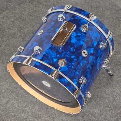 Used DW Collectors VLT 333 Maple 7pc Drum Set Blue Moonstone - Very Good image 11
