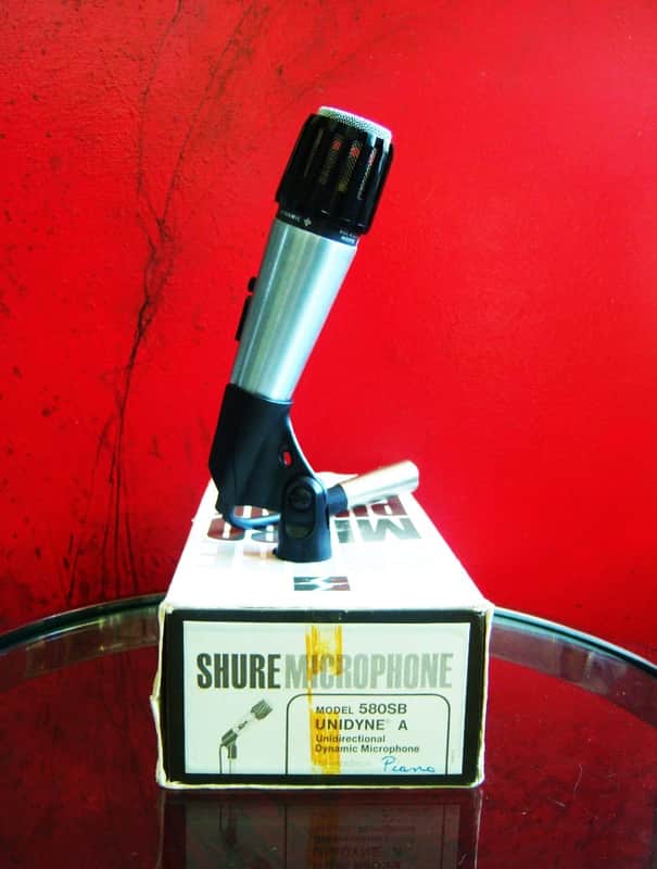 Vintage 1960's Shure 580SB dynamic cardioid microphone Low Z w accessories 545 545S SM57 image 1
