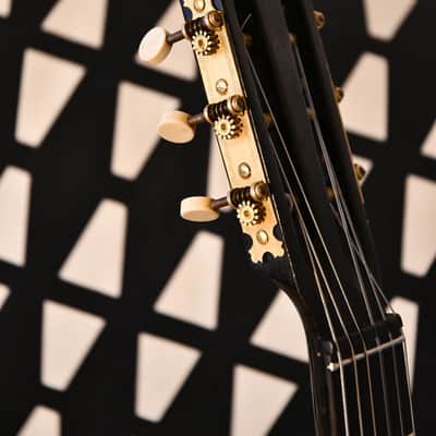 ✴️ Video Included - Double-top 1920s Antique Pre-war German Romantic Guitar, Hand-carved Rosette – Great Condition and Outstanding Sound image 9