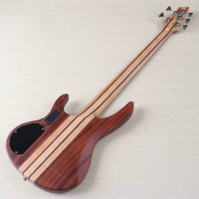 Wenge Wood Top Fretless 5 String Bass. Sapele Body, Maple Neck Through image 4
