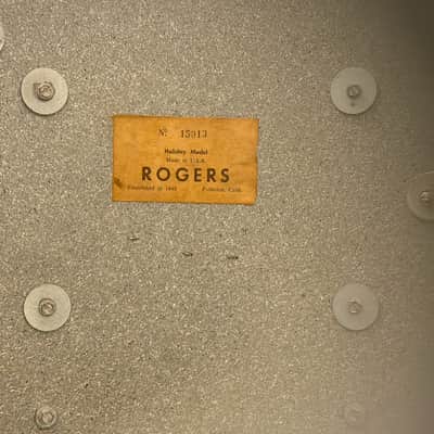 Rogers 22/13/16/5x14" 60's Drum Set - Black Diamond Pearl image 9