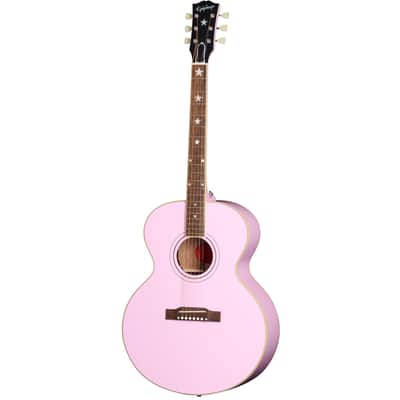 Epiphone J-180 LS Acoustic Electric Guitar Pink image 2