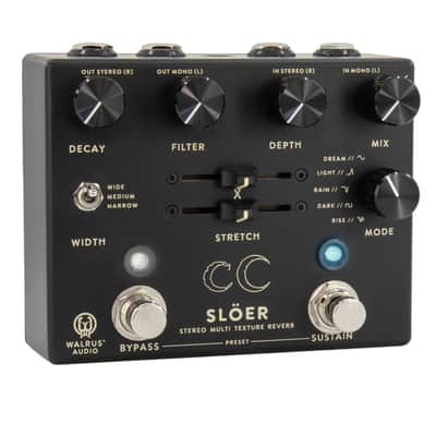 Walrus Audio SLOER Stereo Ambient Reverb Black Effects Pedal image 3