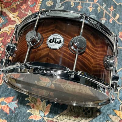 DW Collector's Series Exotic Snare Drum - 6.5x14 - Candy Black Burst Over Vavona image 7