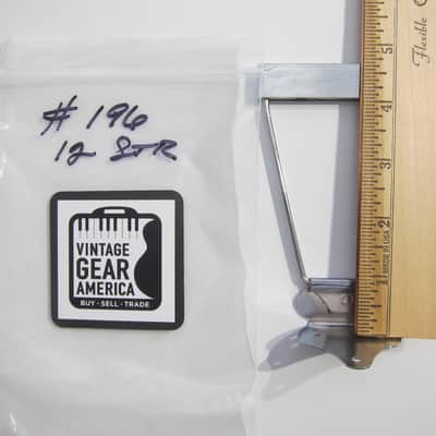 Gibson Acoustic 12 String Guitar Tailpiece Authentic Vintage Part Circa-1960s-Chrome image 7