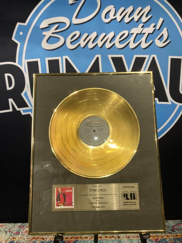 Stan Lynch Tom Petty and The Heartbreakers, CRIA Canadian, Damn the Torpedoes Gold Record (#7) image 1