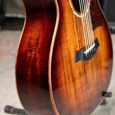 Taylor Catch Custom #44 C24e Grand Auditorium Baritone-8 8-String Acoustic/Electric Guitar - Figured Blackwood with Hardshell Case image 5