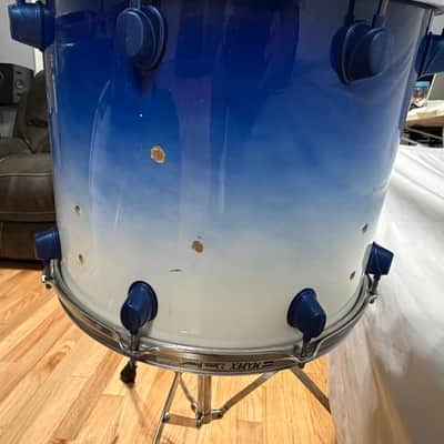 Mapex Pro M Blue & White Fade Drum Set image 12