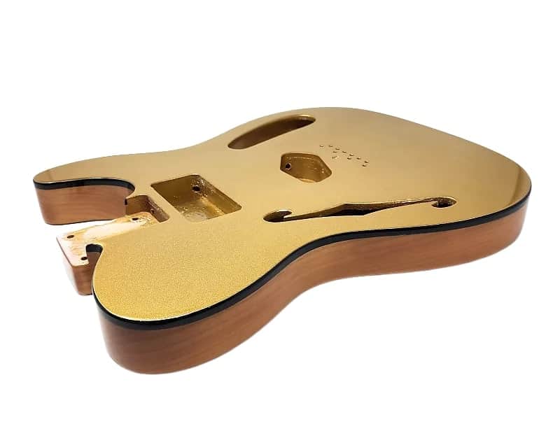 Brio 69 T-Style Thinline Alder Top Bound Metallic Gold Top H/S image 1