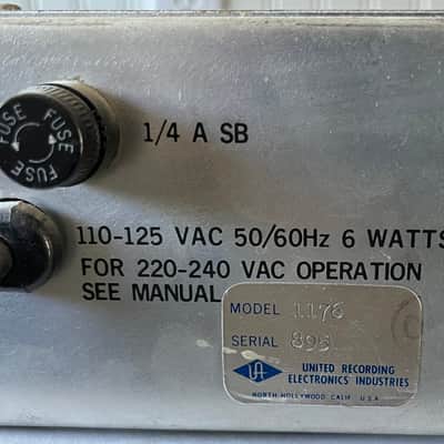 Urei Universal Audio 1176 Rev. B Limiting Amplifier Stereo Pair 1960s Silverface with Blue Stripe image 9