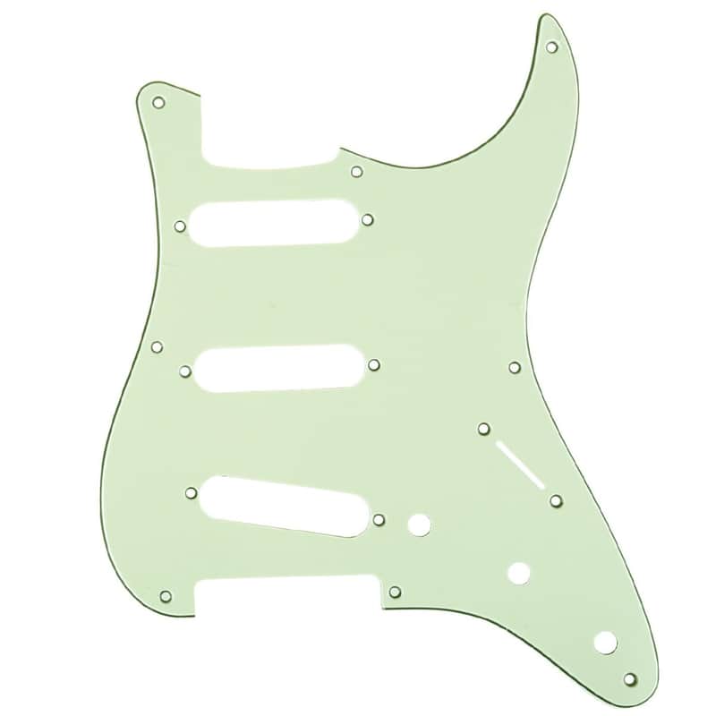 8-Hole 50s 57 Vintage Style Strat SSS Guitar Pickguard for American Stratocaster, 3Ply Mint Green image 1