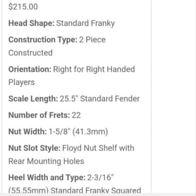 Musikraft Custom Franky Neck 2025 - AAA Birds Eye Maple image 14