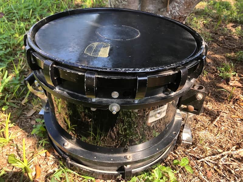 Remo Legato Quadura Marching Snare Drum Black 14" x 11" image 1