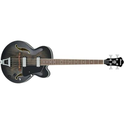 Ibanez AFB Artcore 4 String Electric Hollow Body Bass - Transparent Black Sunburst (AFB200TKS) image 2