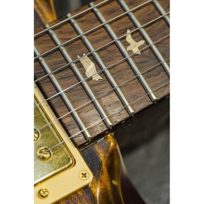 2001 PRS Private Stock Hollow Body II TI reverse LH lefthanded yellow tiger image 17