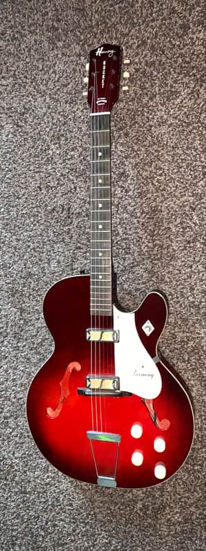 Vintage Harmony Rocket hollow body electric guitar made in usa image 1