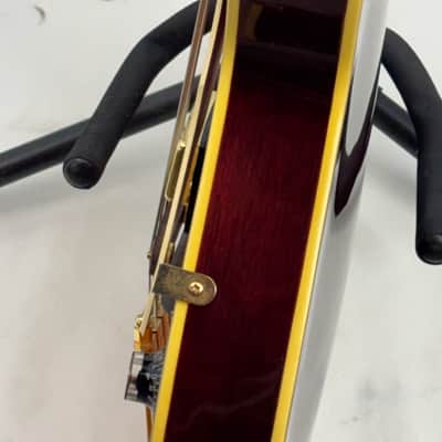 Jay Turser Hollow Body Electric Bass Guitar w/ Hardshell Case – Tobacco Sunburst image 22