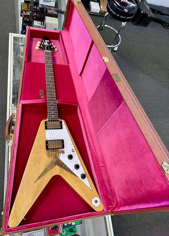 Gibson Custom 1958 Korina Flying V Reissue, VOS, Natural with Case 2023 image 1