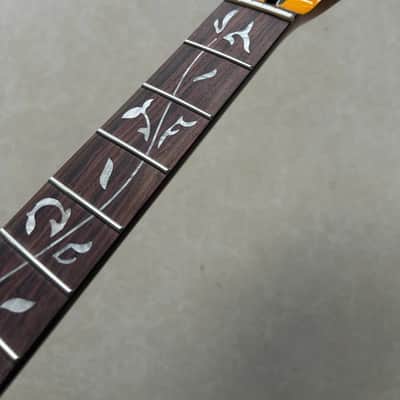 Yellow Maple Gloss 22fret Rosewood vine Inlay Electric guitar neck parts Replace image 1