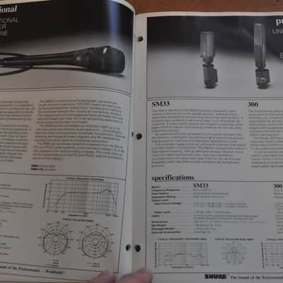 Shure Microphones and Circuitry Products vintage catalog booklet brochure. 1982 image 9