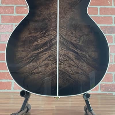 Takamine EF450C-TT TTB NEX Thermal Top Acoustic-electric Guitar - Transparent Black Burst image 13