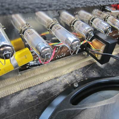 1965 Univox Amp U305R Thunderbolt (2) 6973's 1X15" Jensen Special Design all orig with footswitch image 17