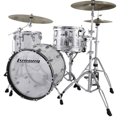 Ludwig *Pre-Order* Vistalite Clear Custom 14x24/16x16/8x12 Acrylic Kit Drums Shell Pack | Made in the USA | Special Order | Authorized Dealer image 2