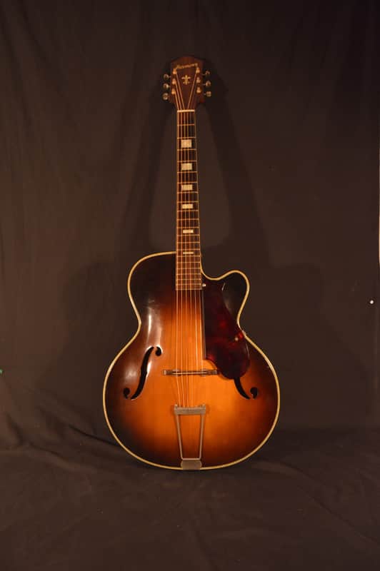 Vintage 1950's Harmony H-1311 Cremona Archtop Guitar with Venetian Cutaway - w/ OSS Case image 1