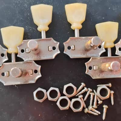 Gibson N.O.S 1952 Gibson Kluson "No Line" Tuner Set, Original Tips! Les Paul Goldtop Standard Burst 1952 image 6