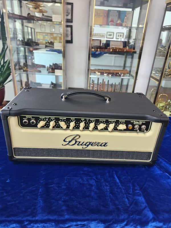 Mint Used Bugera V22HD INFINIUM 22W 2-Channel Tube Amp Head - 2-Tone Black and Cream w/ Original Box image 1