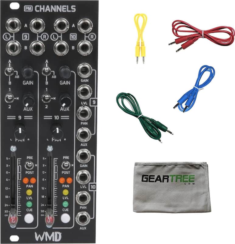 WMD PM Channels Performance Mixer Expansion Synth Module w/ 4 Cables and Polish Cloth image 1
