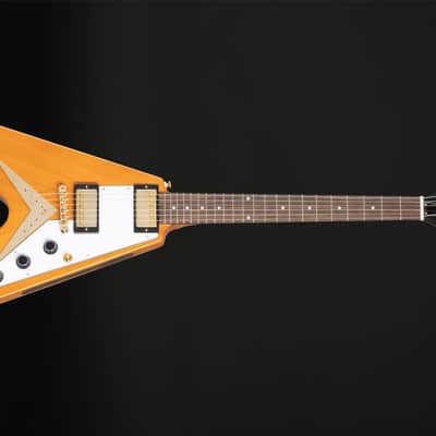 Epiphone 1958 Korina Flying V, White Pickguard with Case image 2