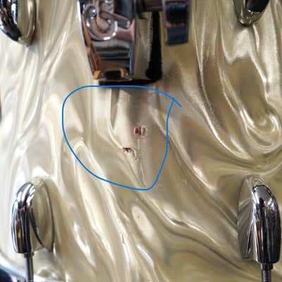 Vintage 1970s Gretsch USA 14" Maple Tom - Yellow Satin Flame | 10x14" image 11