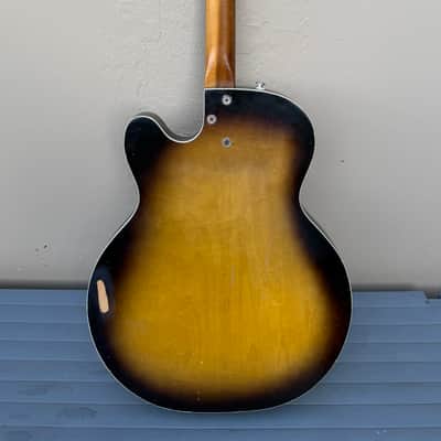 Vintage 1967 Harmony H53 Rocket Hollow body Electric Guitar with Original Dearmond Gold Foil Pickup image 6