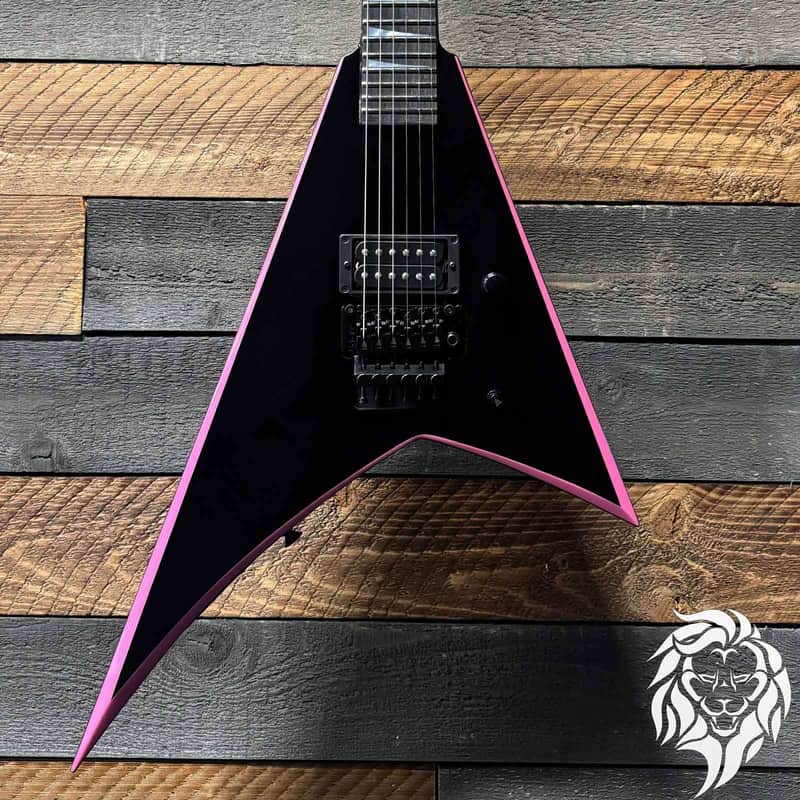 Jackson Custom Shop Randy Rhoads RR24 1H Black with Pink Bevel RR4070 image 1