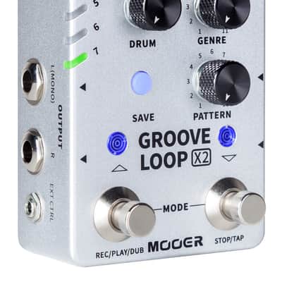 MOOER MLP 2 X2 Groove Loop Drum Machine and Looper Effektpedal image 4