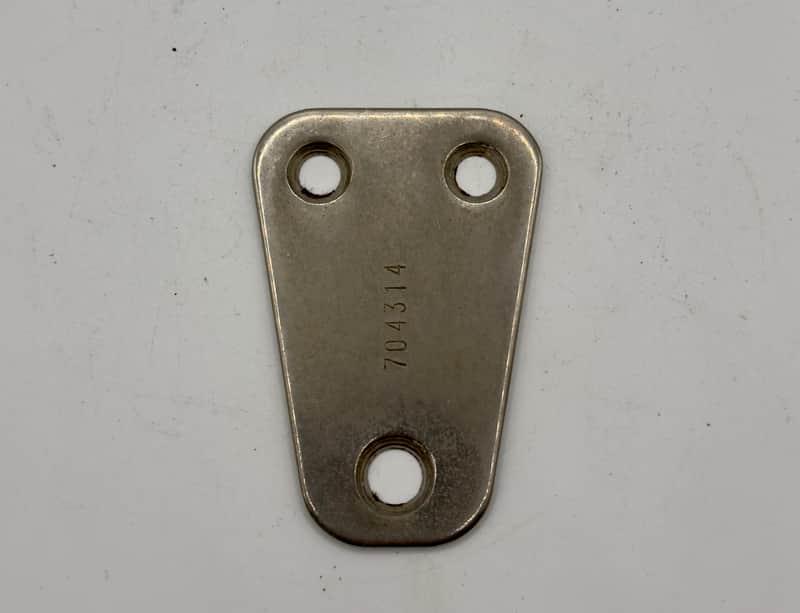 Hagstrom I, II, III, Viking Electric Guitar Neck Plate 1960s - Chrome image 1