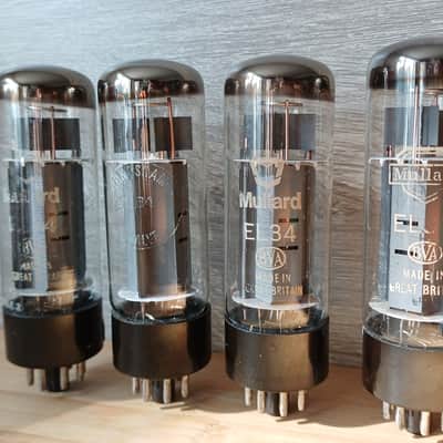 Exceptional ANOS MULLARD el34 XF2 matched quad Blackburn WELDED PLATE 6CA7 THE HOLY GRAIL for Hiwatt Orange Marshall image 2